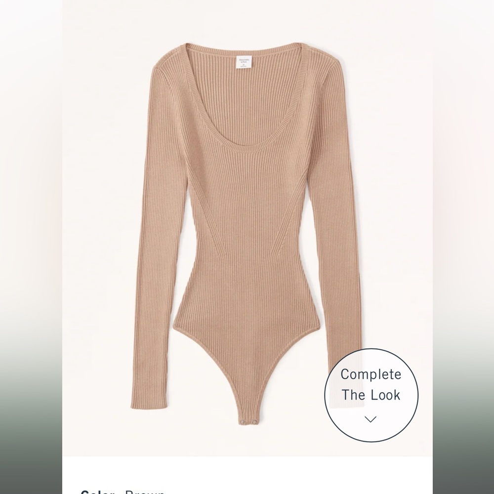 Abercrombie Long-Sleeve Squareneck Sweater Bodysuit